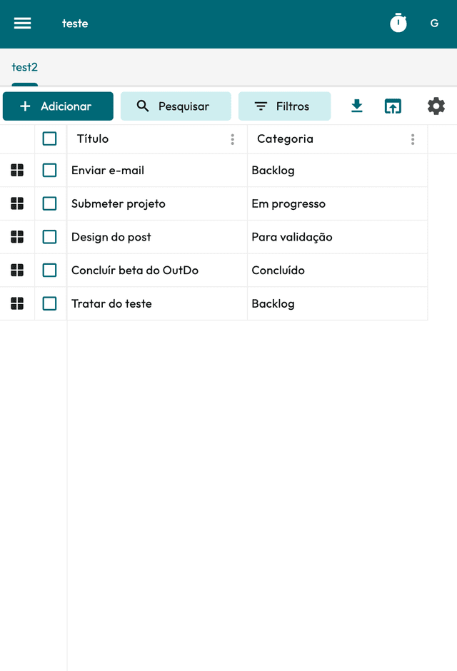 OutDo Tablet Application